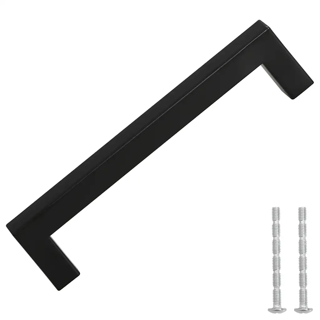 Maniglie per Mobili 10pz Nere 128mm in Acciaio Inox 155398