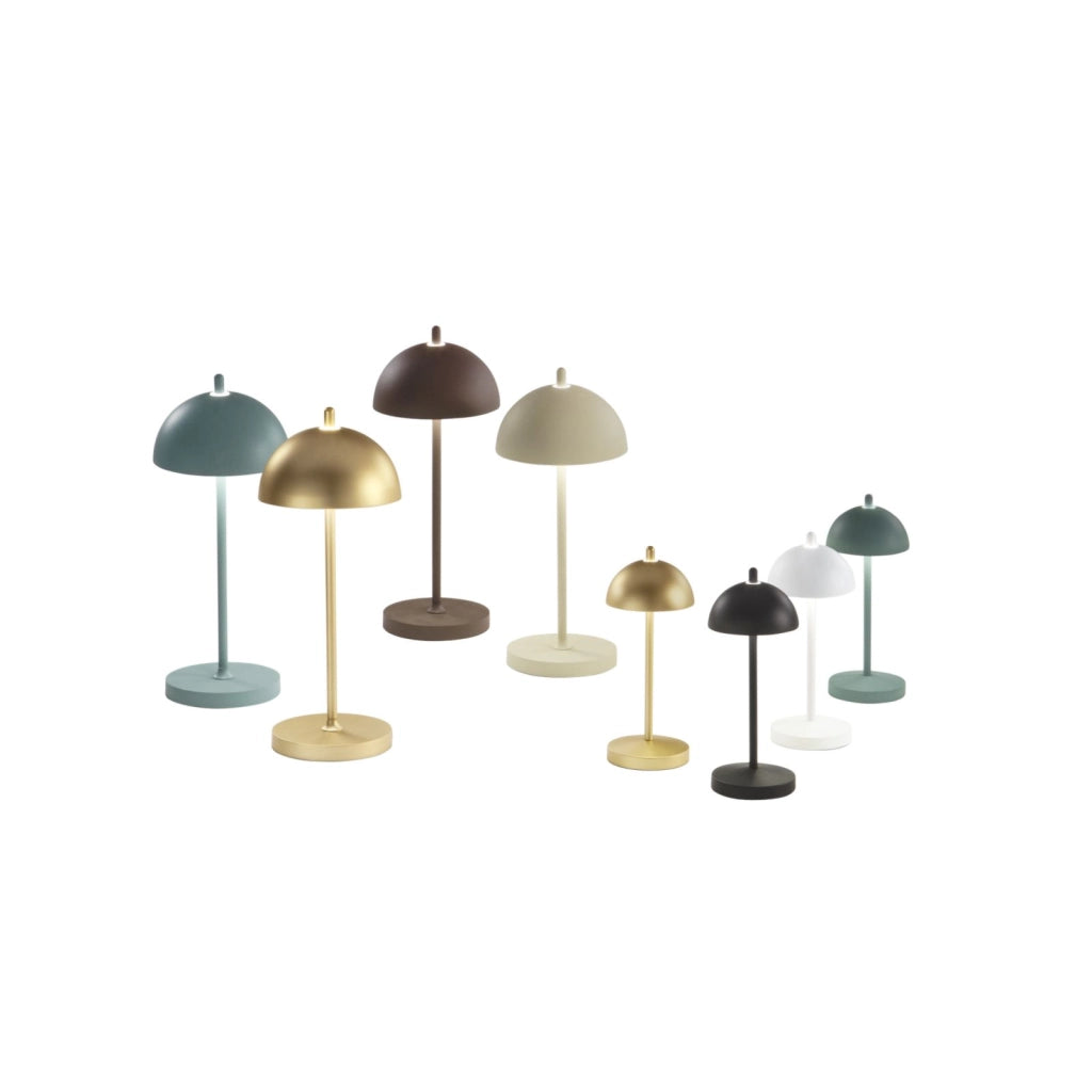 LAMPADA DA TAVOLO RICARICABILE LED PARTY ORO 2,5W 350LM 3000K DIMMERABILE IP44 13x30CM