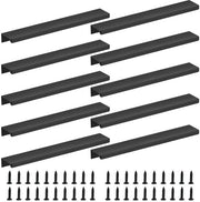 Maniglie nascoste 200 mm - 10 pezzi - Maniglie di cassettiera - Maniglie di porta invisibili - Alluminio - Incluso 16 viti