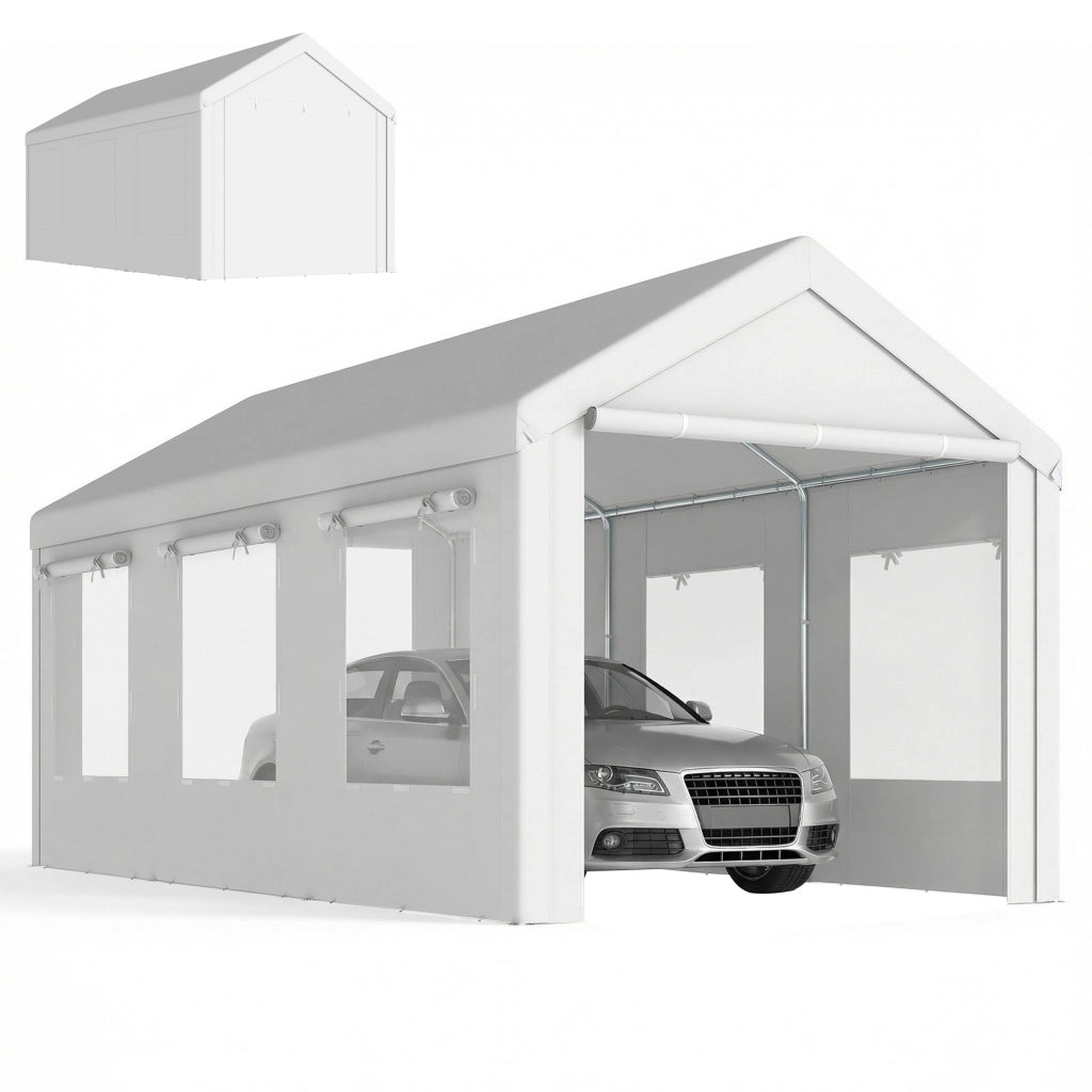 Tenda Auto Garage 3x6m ¨C Minimal ¨C Bianco