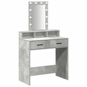 Toeletta | Tavolo da Trucco Grigio 79 x 41 x 140 cm Legno multistrato