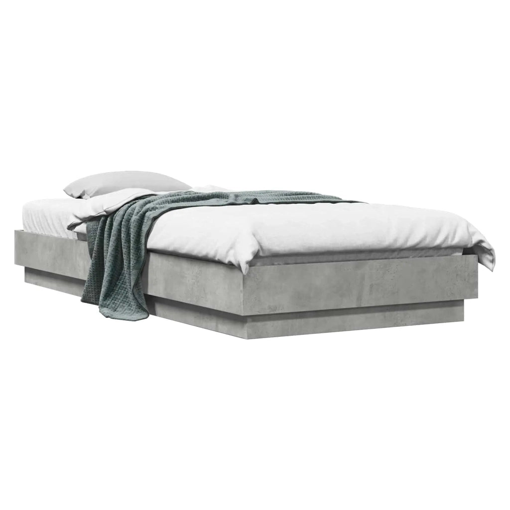 Struttura letto a pavimento Grigio Cemento 80 x 200 cm 8009072