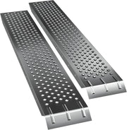 ® 2x Rampa di Carico Max. 400kg Acciaio Inox Zincato Galvanizzato Antiscivolo Pedane Trasporto Auto Moto Quad Scooter