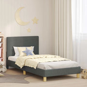Struttura letto bambini con testata Grigio scuro 80 x 200 cm