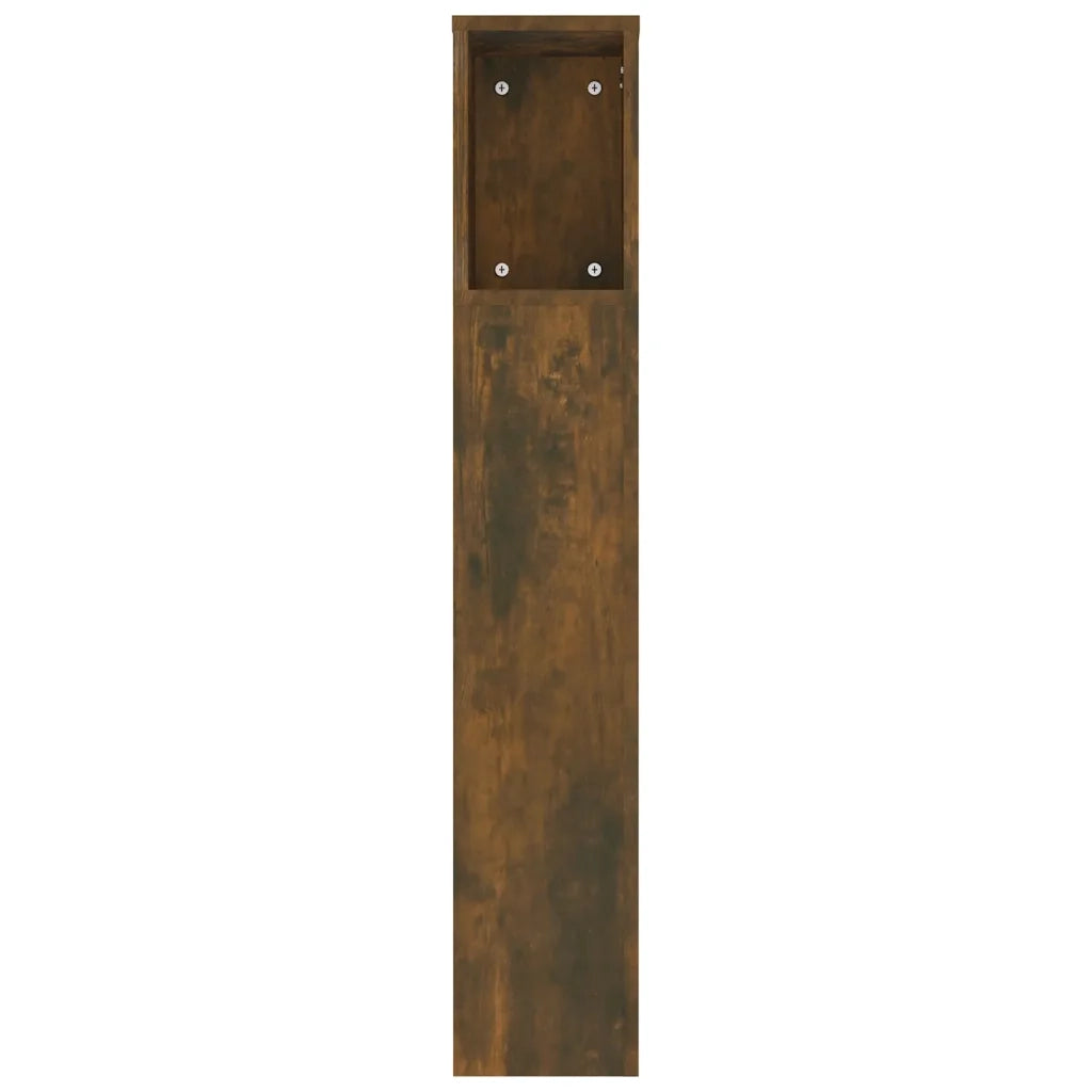 Testiera con Scomparti-Testata del letto Rovere Fumo 180x18,5x104,5 cm