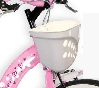 SCH PINK LOVE 20", bicicletta per bambini, adatta a bambini tra i 6 e i 10 anni, per altezza tra 120 e 155 cm, cestino e