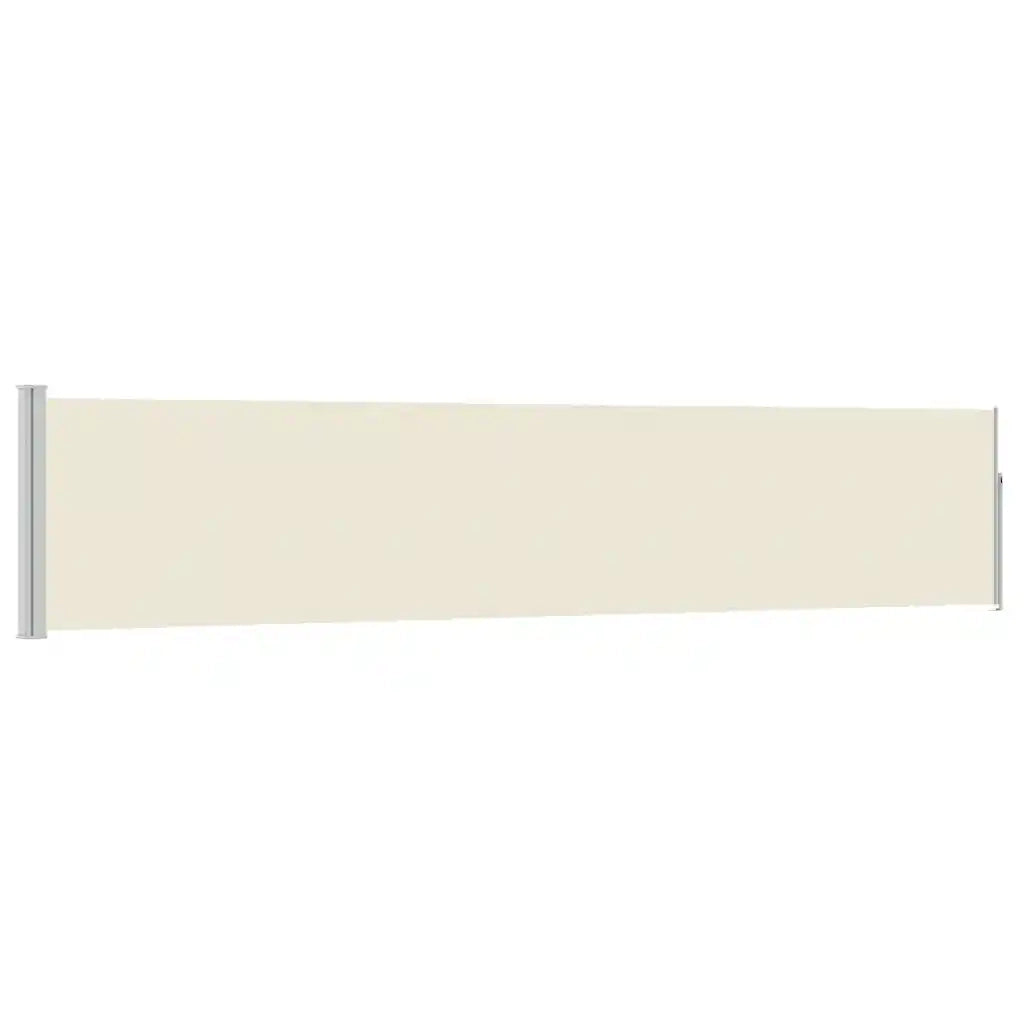 Tenda Laterale Retrattile per Patio-Tenda parasole per balcone 100x500 cm Crema