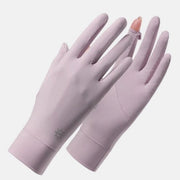 Manopole di protezione solare Ice Silk - Lunghezza 22 cm - Pugno 15 cm - Protezione UV estiva - Touchscreen antiscivolo - Asciugamento rapido - Smalto antifungo - Aperture per indice e pollice - UPF 50+ - Ciclismo e corsa in linea