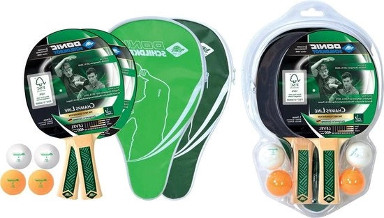 Impostazione Tavolo da Ping Pong Champs Line 400 - 2 mazze, 4 palline, 2 palle da rimbalzo - 1* qualità 788498