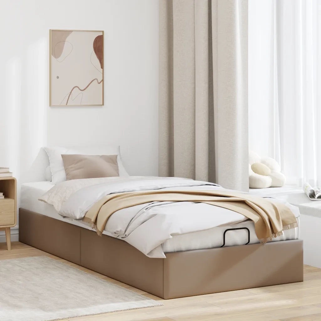 Struttura Letto Pouf senza Materasso 100x200 cm Similpelle 3310788