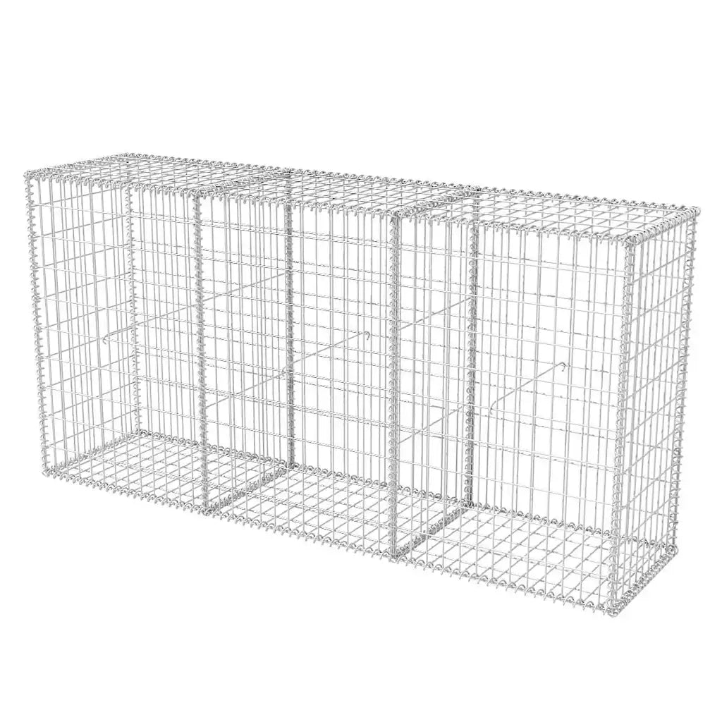 Gabbione in Rete in Acciaio Zincato 200x50x100 cm 142552