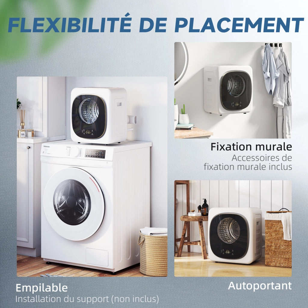 Asciugatrice a condensazione portatile 4 Kg ¨C zephmum ¨C 800 W bianco