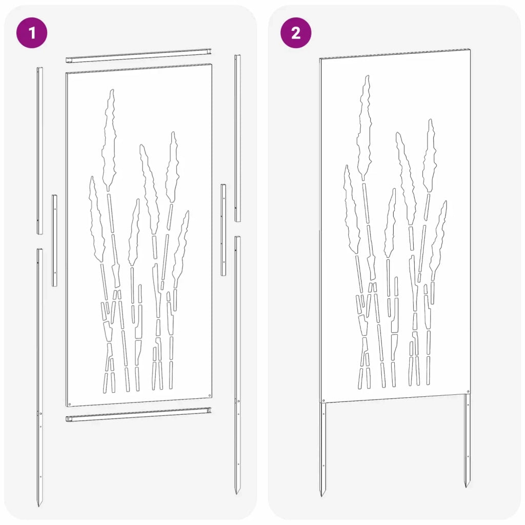 Schermo per privacy in giardino Floreale Bianco 50 x 140 cm