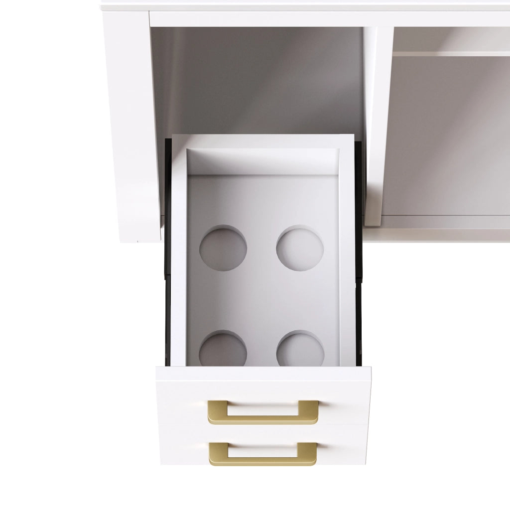 Mobile Sottolavabo con 3 Cassetti e Lavabo in Ceramica ¨C MINIMAL ¨C Bianco 76.5x46.5x84.5cm