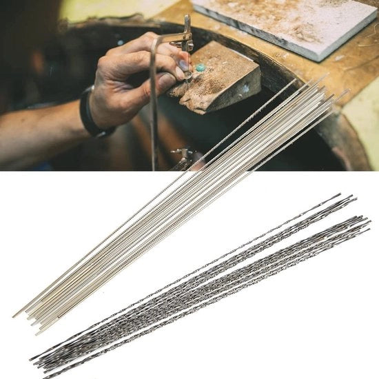 Blade Zaag 12 pezzi - Lame di Wolfraam - Lame per Oreficeria - Lame per Figurazione - Strumento per Scultura - Durevoli e Compatti - Lame per Figurazione