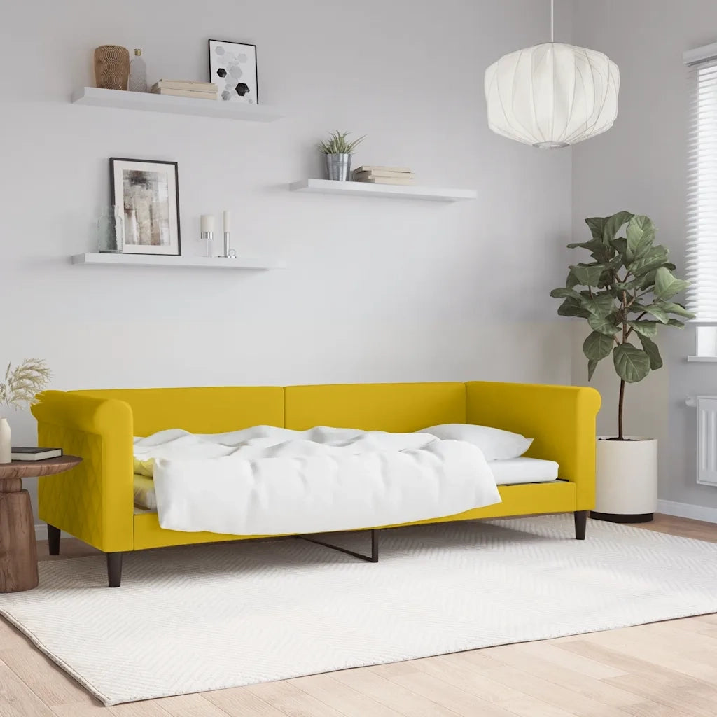 Letto da Giorno Giallo 80x200 cm in Vellutocod mxl 118627
