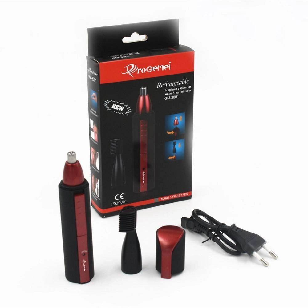 Trade Shop - Rifinitore Gm-3001 Trimmer Naso Portatile Regolabarba Sopracciglia Peli Orecchie -