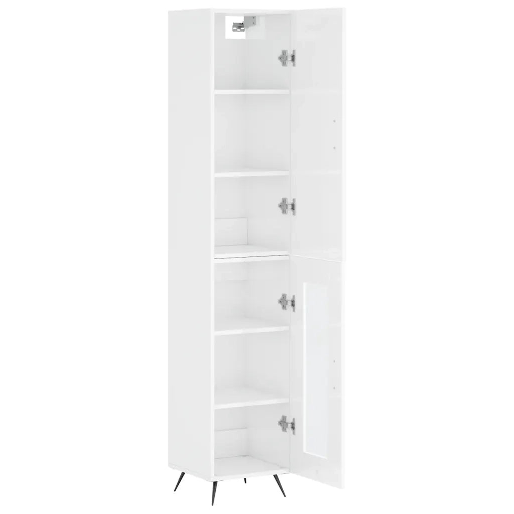 Credenza 34,5x34x180 cm in Legno Multistrato Bianco Lucido 3199019