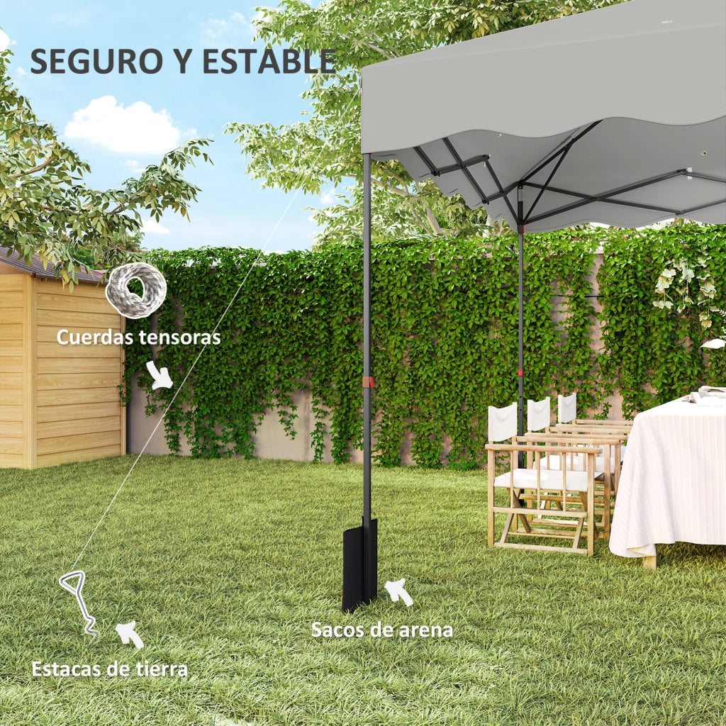 Tenda da giardino pieghevole 3x3m ¨C zephmum ¨C bianco
