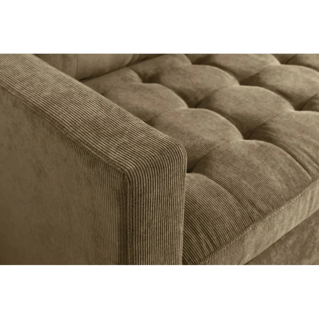 Divano ad angolo CITY marrone reversibile – Divano contemporaneo in velluto a coste