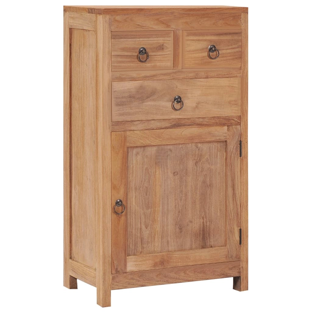 Credenza cassettiera cassettiera mobile contenitore organizer cucina soggiorno soggiorno 50 x 30 x 90 cm legno massello di teak marrone 02_0029584