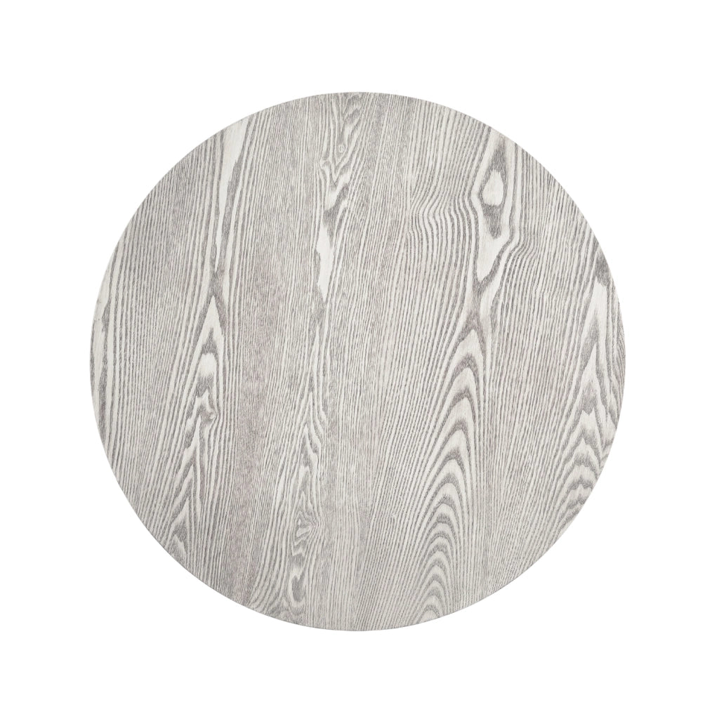Tavolino basso rotondo con contenitore nascosto e design scanalato, per soggiorno e camera da letto, bianco vintage