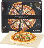 Pietra per Pizza XL per Forno e Barbecue - Ideale per Pizze Croccanti - Incluso Libretto di Ricette - 38 x 30 cm