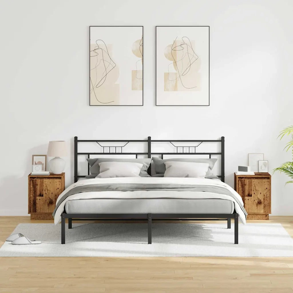 Set di 2 Comodini | Armadio da Notte | Mobiletto da notte Legno vecchio 39 x 34,5 x 50 cm