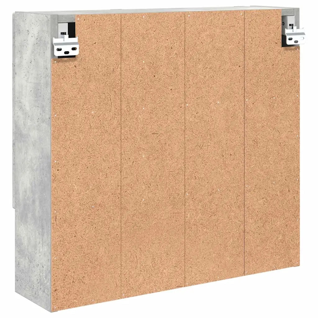 Mobiletto per specchio con porta Grigio cemento 59 x 17 x 55 cm