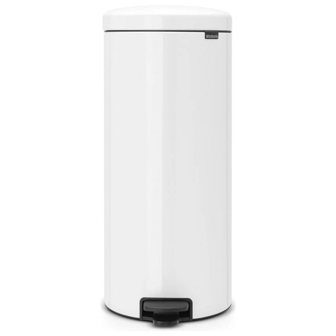 Brabantia 111785 New Icon Pattumiera a Pedale 30 L Chiusura Ammortizzata e Silenziosa Secchio Interno Estraibile Base Antiscivolo colore Bianco