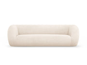 Cosmopolitan Design - Divano "Essen" 3 posti in bouclé beige 