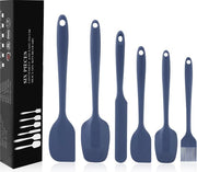 Set di 6 Spatole a Silicone Termoresistente per Cucina e Frittura - Utensili da Cucina Antiaderenti in Blu Scuro