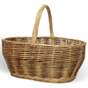 Cesto grande Agata in vimini con manico intrecciato bicolore 65 x 34 x h 52 cm