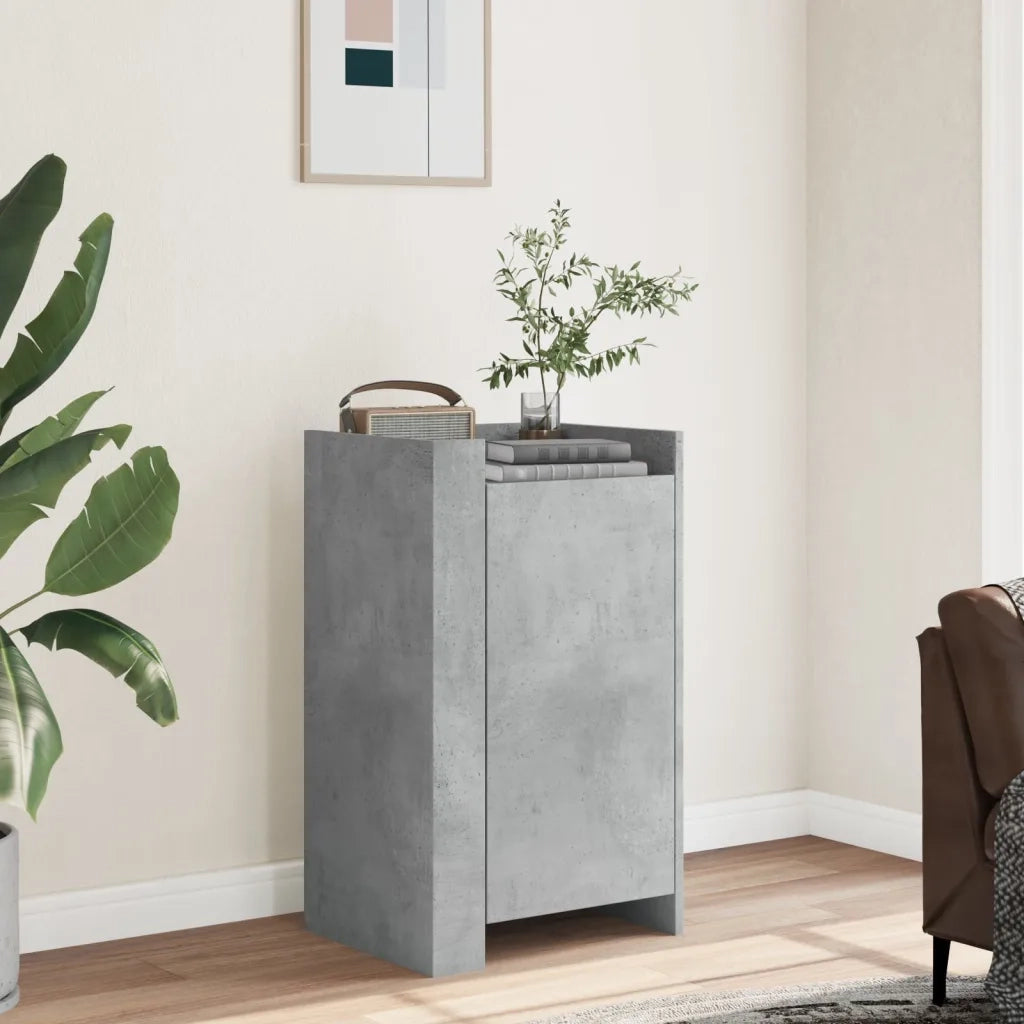 Credenza Grigio Cemento 45x35x75 cm in Legno Multistrato