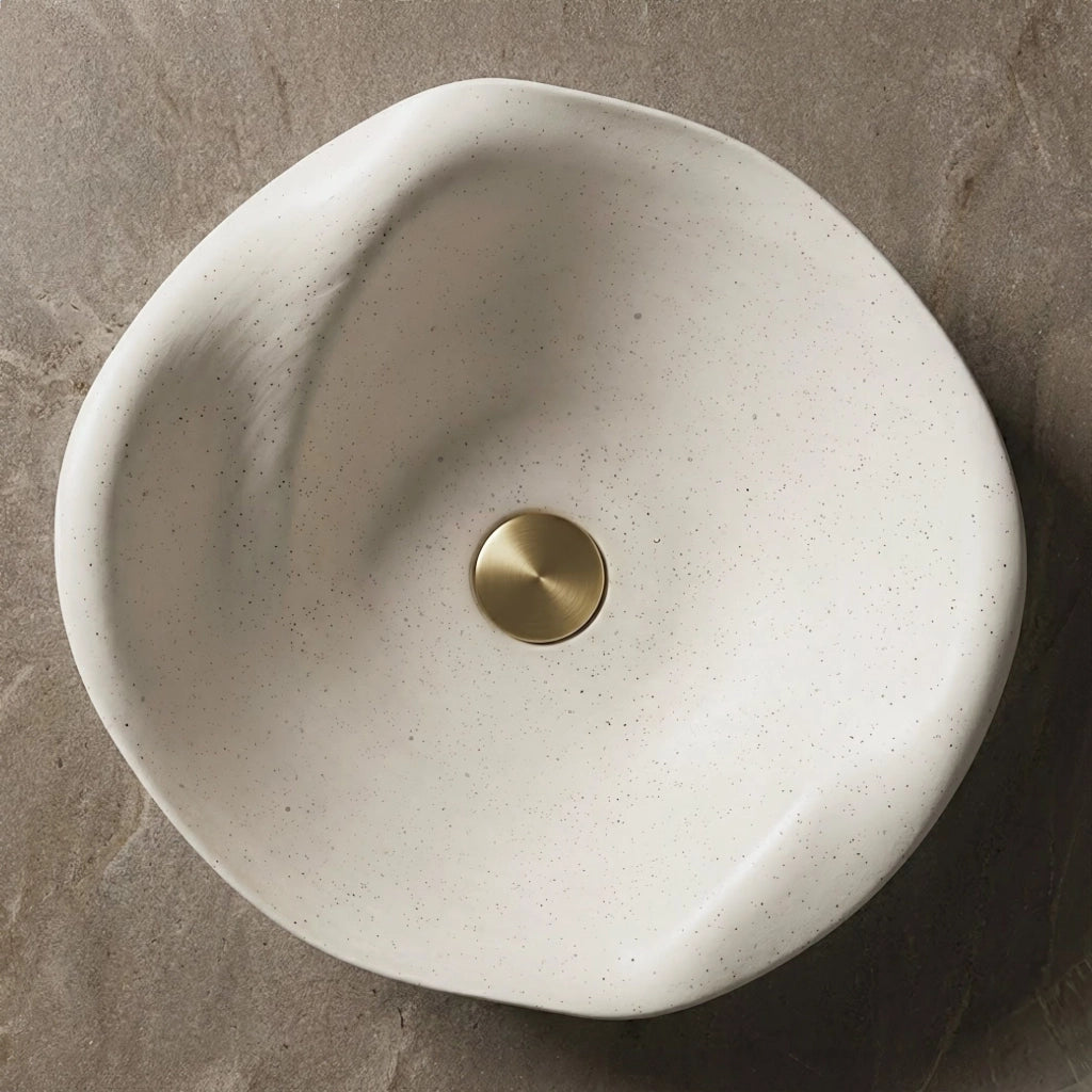 Lavabo Da Appoggio In Ceramica Rea Hm-34b Handmade Art