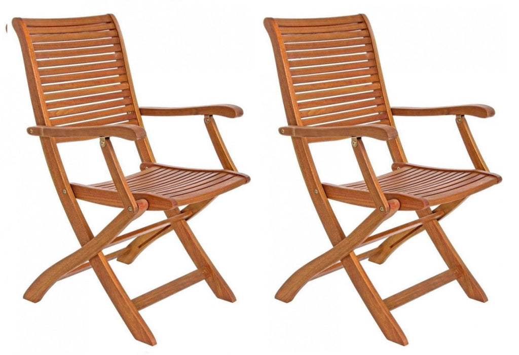 Set 2 Sedie da Giardino 55x64x94h cm con Braccioli Noemi