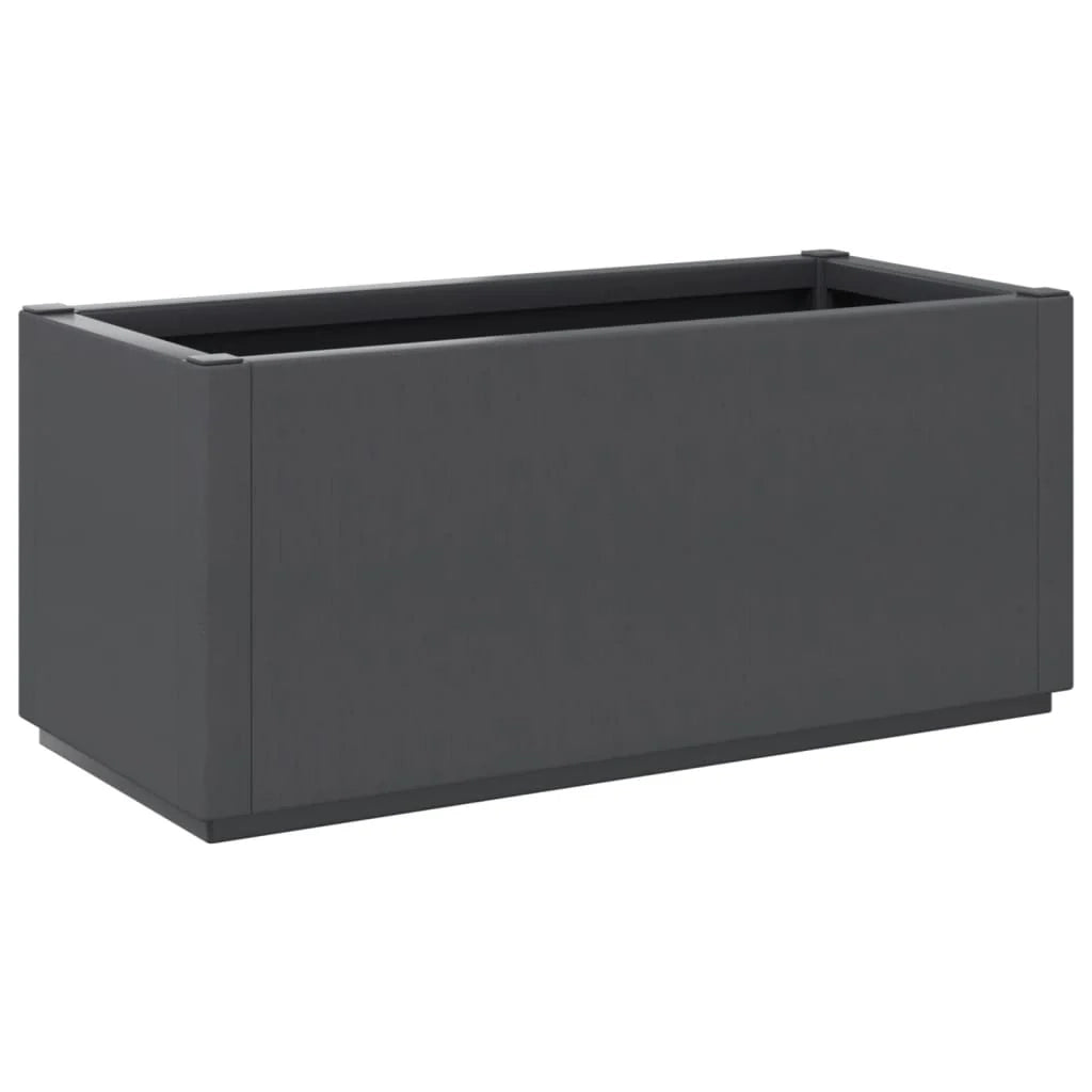 Fioriera rialzata per piante e fiori terrazza giardino grigio scuro 80 x 36 x 35 cm PP 02_0038621
