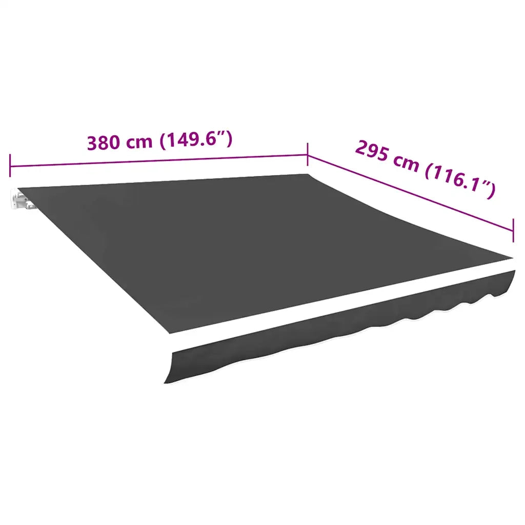 Tendone Parasole in Tela Antracite 400x300 cm