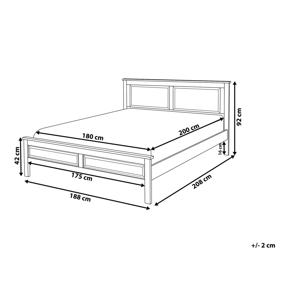 Letto in legno di pino blu 180 x 200 cm rete a doghe in stile scandinavo