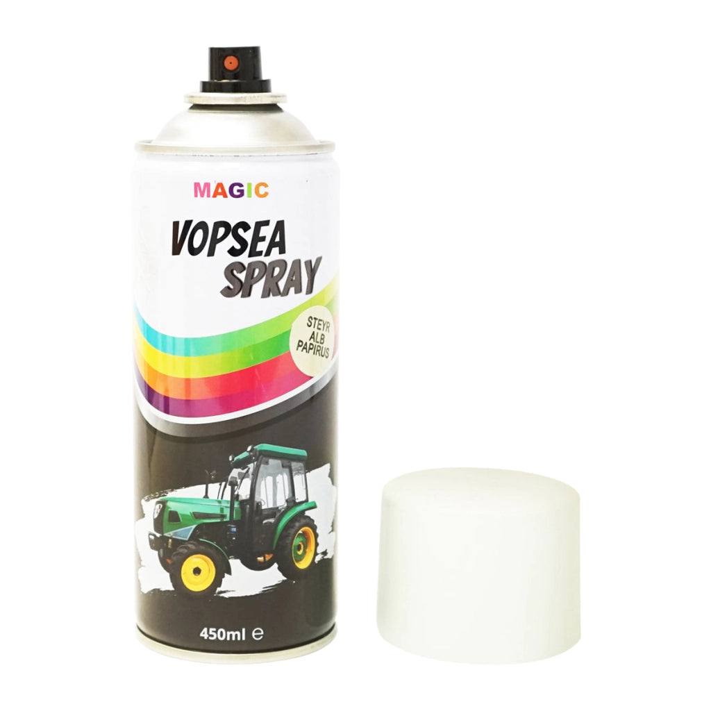 Spray vernice auto bianco carta da riso tipo Steyr professionale ad asciugatura rapida, 450 ml MAGIC
