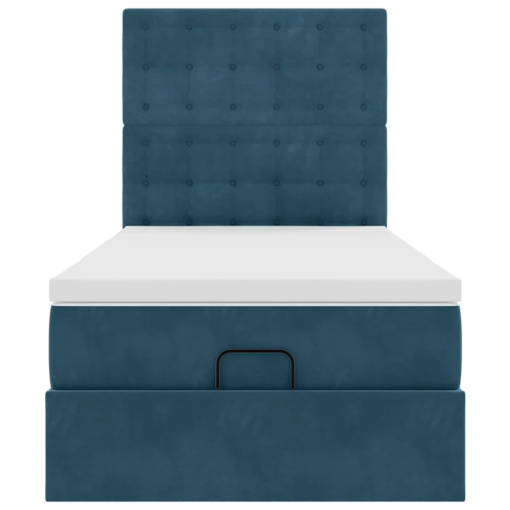 Struttura Letto Pouf con Materassi 100x200 cm Velluto 3313599