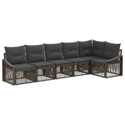 Set Divano da Giardino 6 pcs Grigio polyrattan 3436010