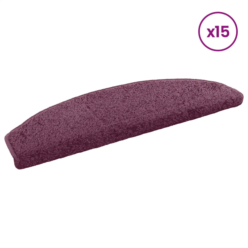 Tappetini per scale autoadesivi 15 pcs Viola scuro 42038663