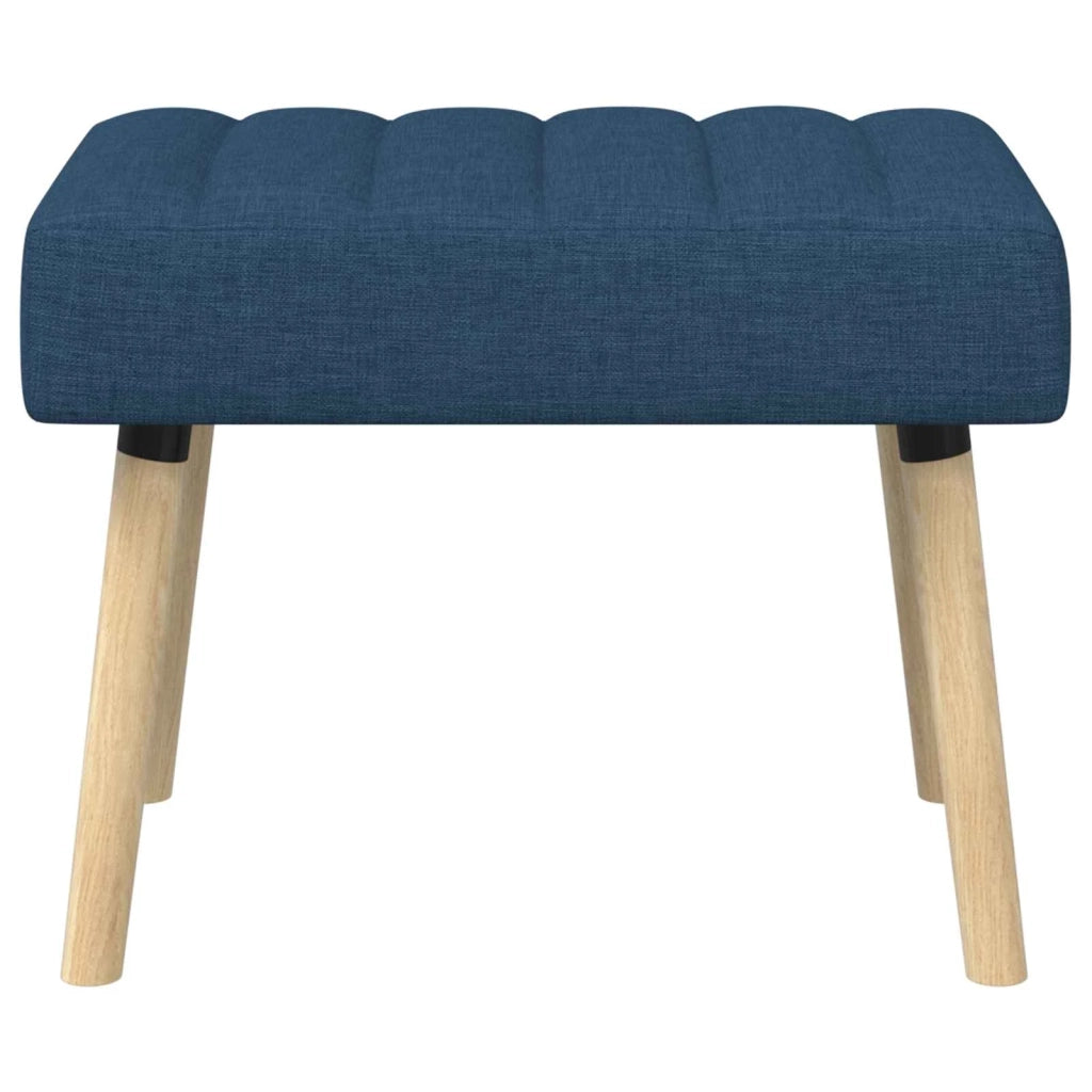 Panchina trapuntata a canale Blu 60 x 40 x 45 cm Tessuto 42038467