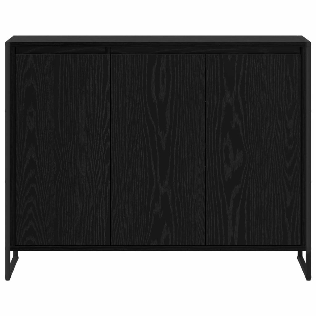 Mobile laterale Rovere Nero 96,5 x 30 x 75 cm Legno multistrato 886606