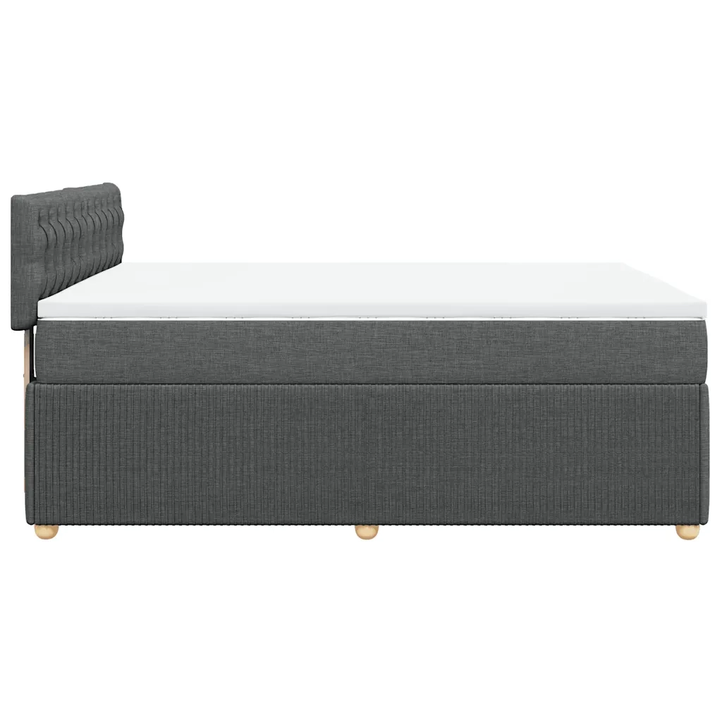 Giroletto a Molle con Materasso Grigio Scuro 140x190 cm Tessuto 3289759