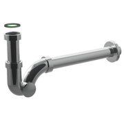 SIFONE SCARICO A ESSE IN OTTONE CROMATO SENZA PILETTA PER BIDET CON ISPEZIONE LATERALE - ATTACCO PILETTA 11/4- SCARICO ø32X250 MM  - BON