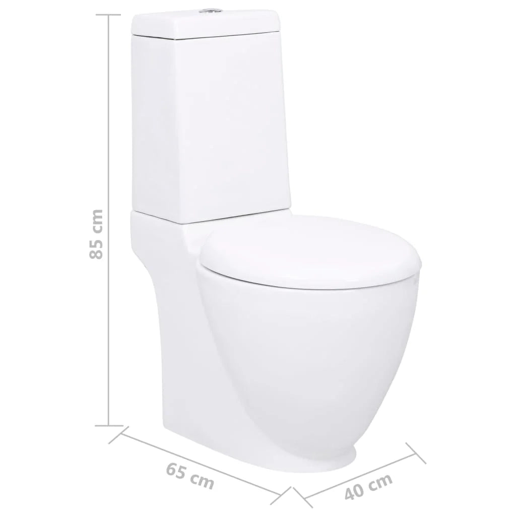 WC in ceramica con scarico posteriore sedile WC bianco 02_0003562