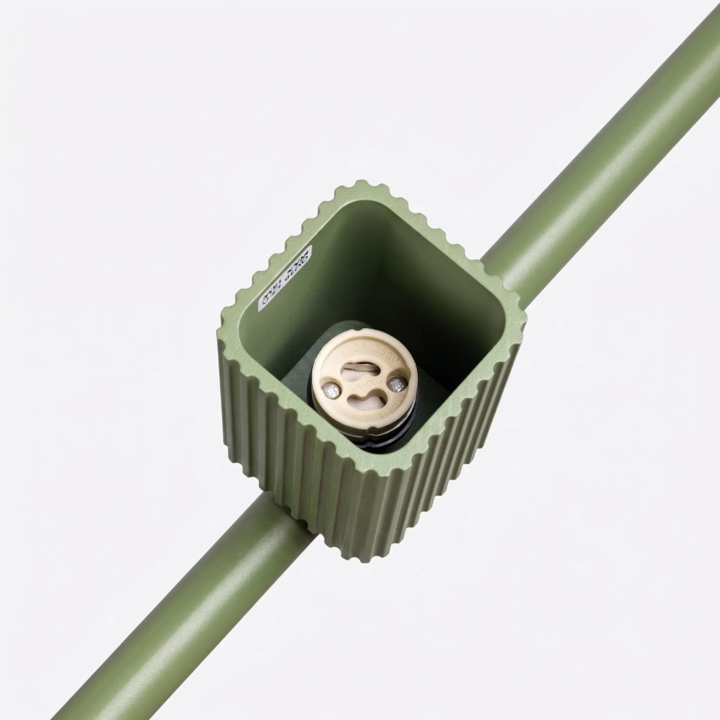 Lampadario RAYO 4 verde oliva