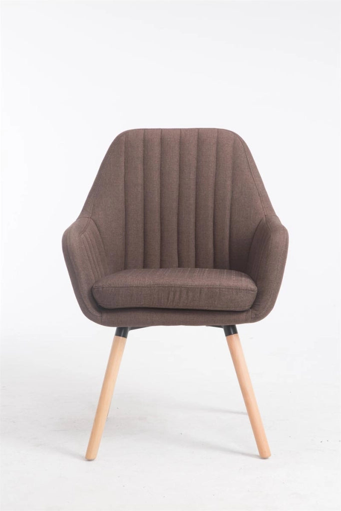 Poltroncina Florian in tessuto marrone,natura